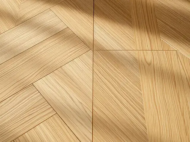デザイナーフロアのヘリンボーンパターン